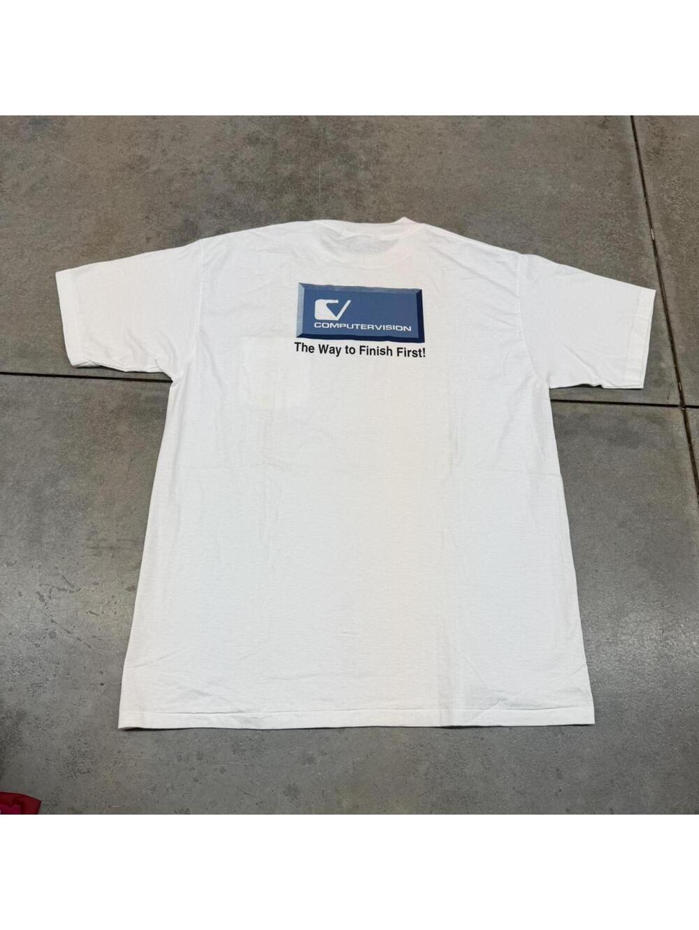 vintage computer vision the way to finish first made in usa tech software shirt